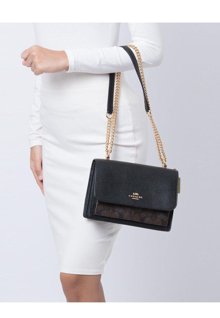 Coach Klare Crossbody In Signature Canvas - Dark Brown