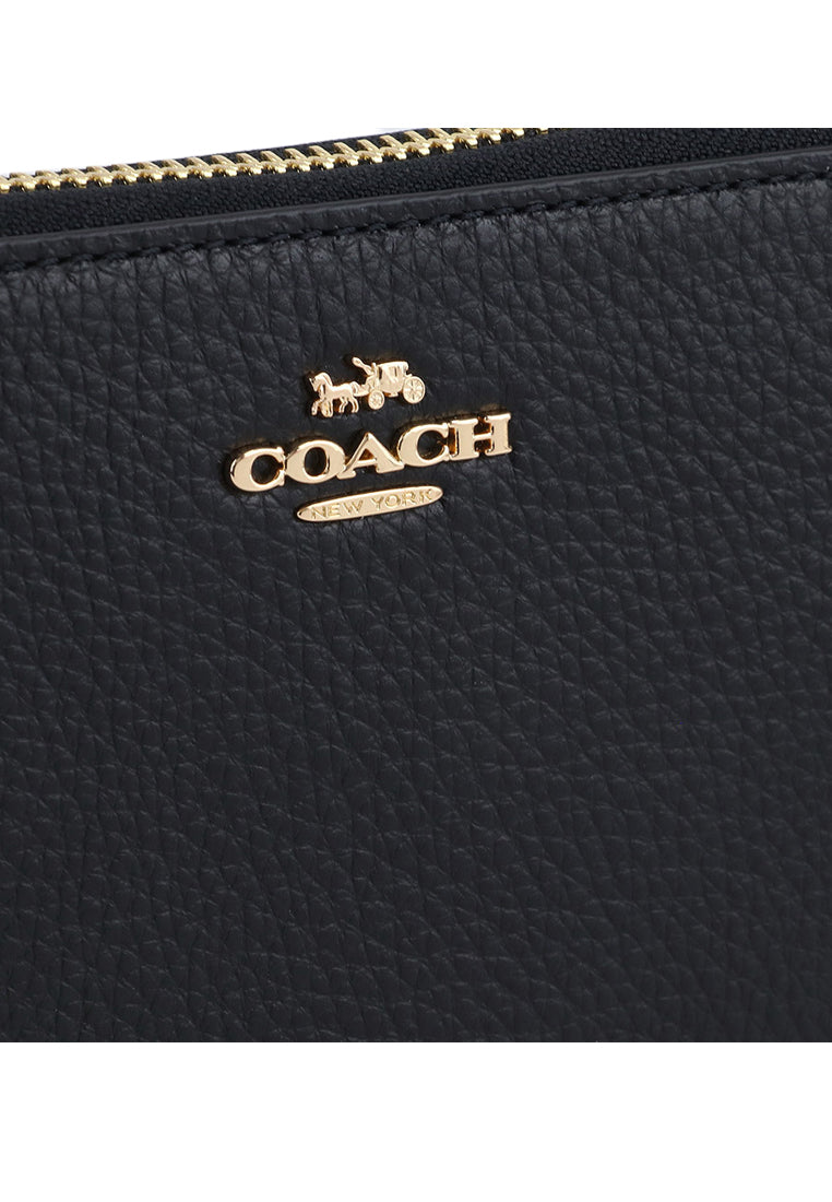 Coach Long Zip Around Wallet - Black