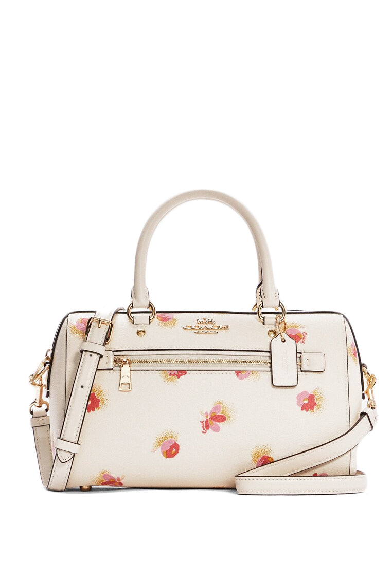 Coach Rowan Satchel With Pop Floral Print - White