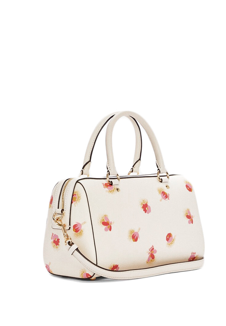 Coach Rowan Satchel With Pop Floral Print - White
