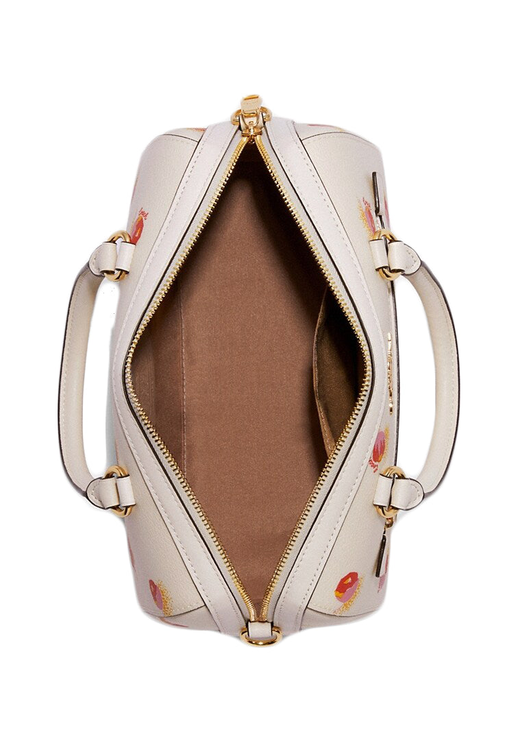 Coach Rowan Satchel With Pop Floral Print - White