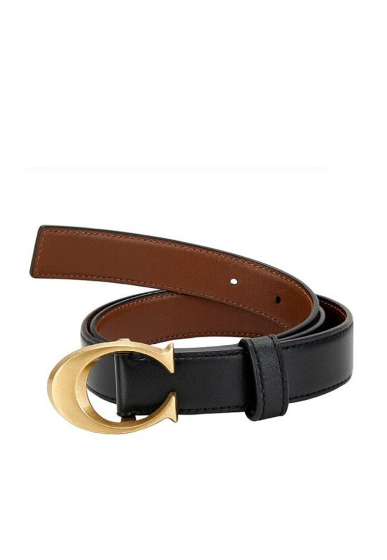 Coach Signature Buckle Belt 25mm - Black