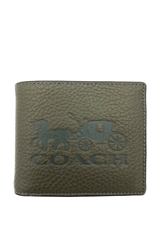 Coach Mens 3-In-1 Wallet In Colorblock With Horse And Carriage - Olive