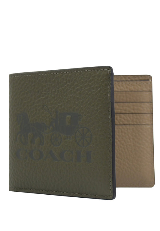 Coach Mens 3-In-1 Wallet In Colorblock With Horse And Carriage - Olive