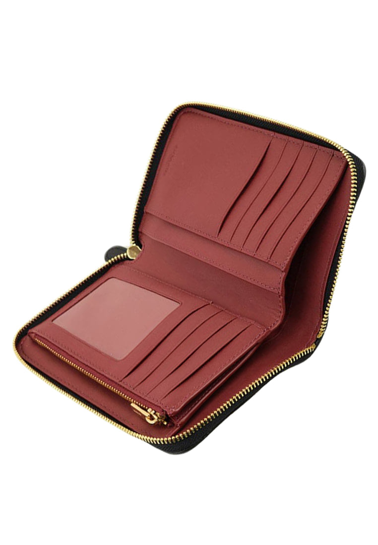 Coach Medium ID Zip Wallet In Signature Jacquard With Stripes - Brown