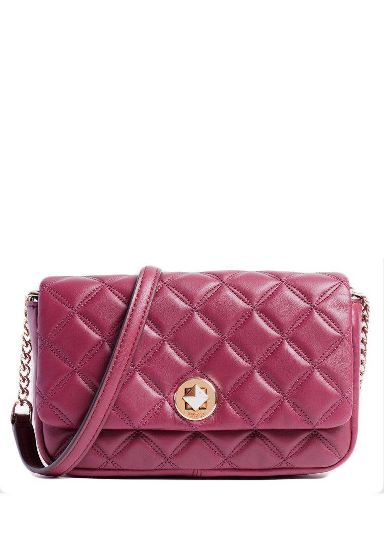 Kate Spade Natalia Flap Turnlock Crossbody Bag - Bright Cherry