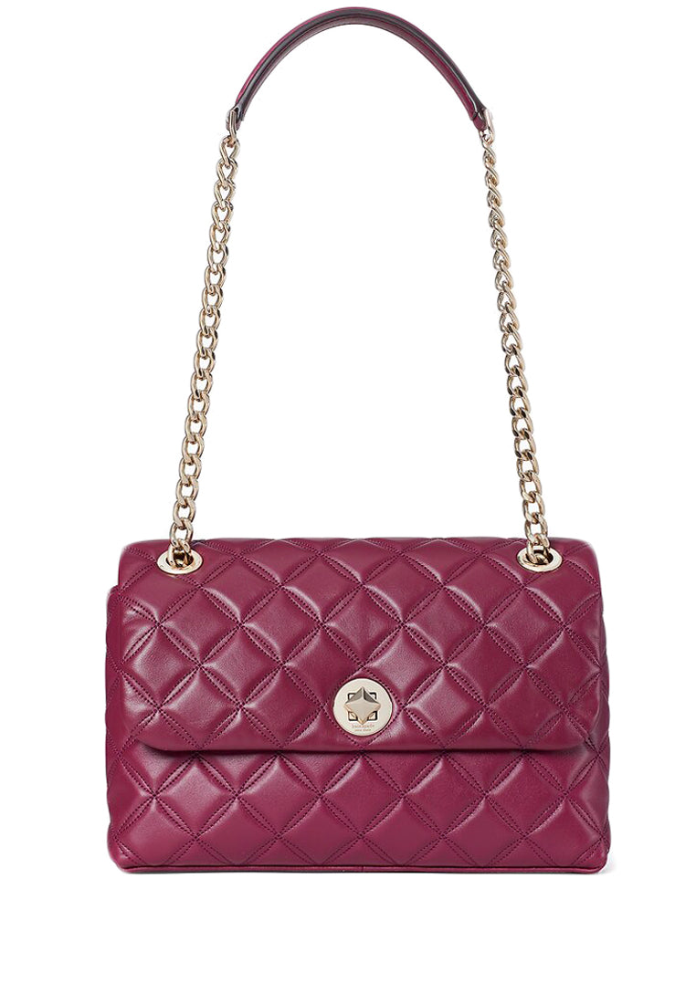 Kate Spade Natalia Medium Flap Shoulder Bag - Bright Cherry