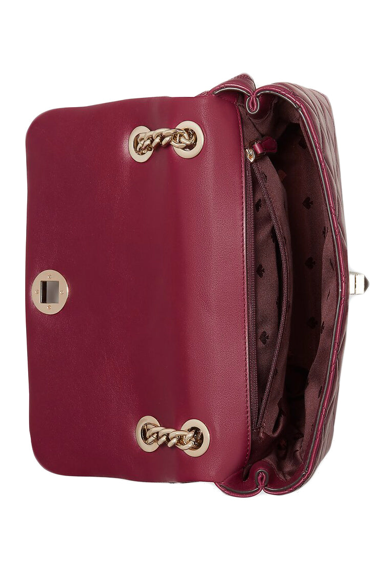 Kate Spade Natalia Medium Flap Shoulder Bag - Bright Cherry