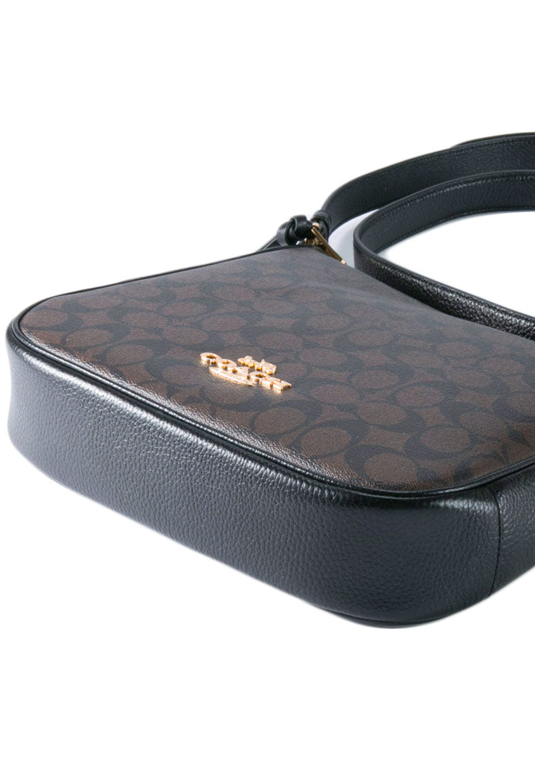 Coach Ellie File Bag In Signature Canvas - Dark Brown