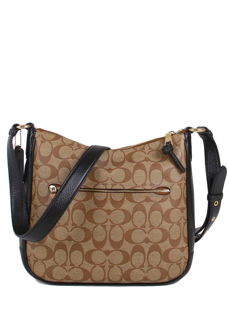 Coach Ellie File Bag In Signature Canvas - Brown/Black