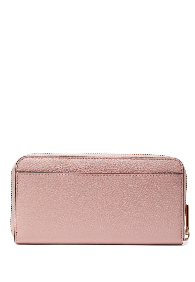 Kate Spade Glitter Embossed Leather Wallet - Rose Smoke