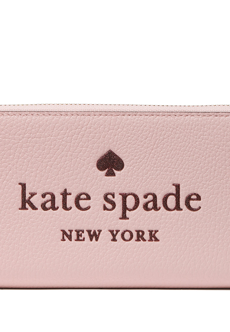 Kate Spade Glitter Embossed Leather Wallet - Rose Smoke