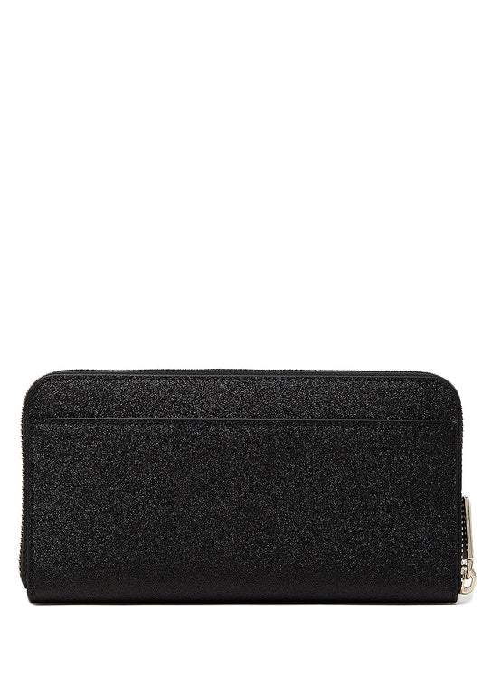 Kate Spade Shimmy Glitter Boxed Large Continental Wallet - Black