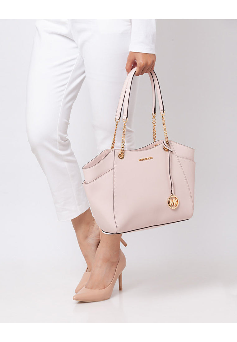 Michael Kors Jet Set Travel Large Chain Shoulder Tote - Powder Blush