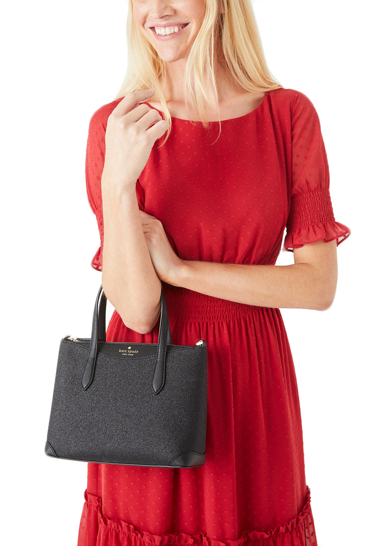Kate Spade Shimmy Glitter Satchel - Black
