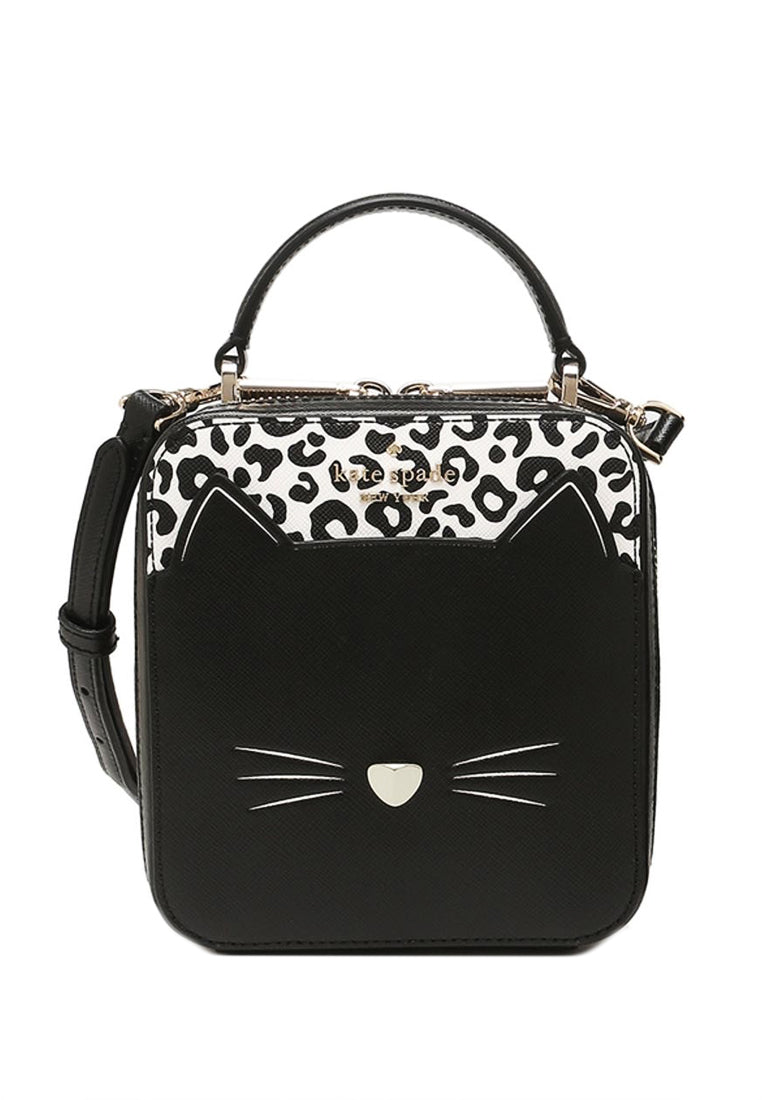 Kate Spade Meow Cat Daisy Crossbody Purse/Bag - Black