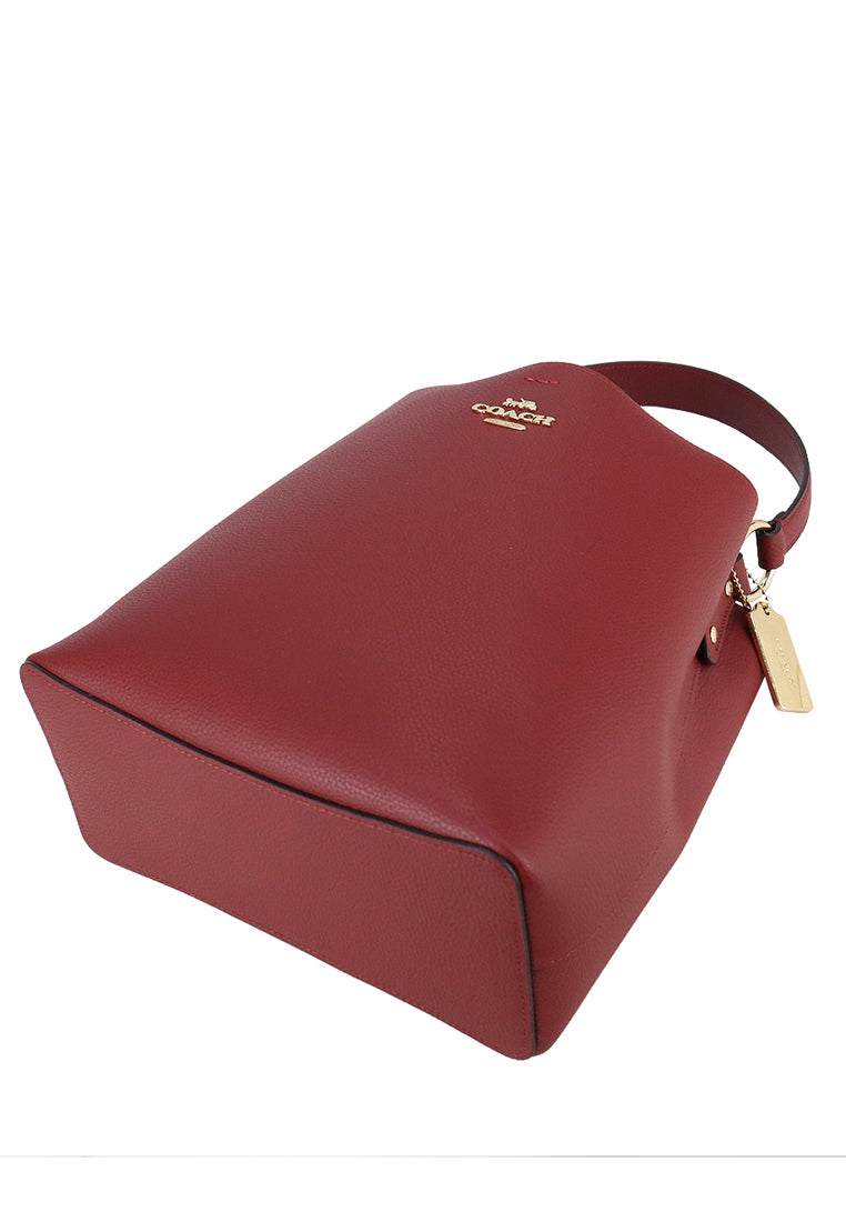 Coach Town Bucket Bag With Stripe Signature Canvas - Vintage Mauve