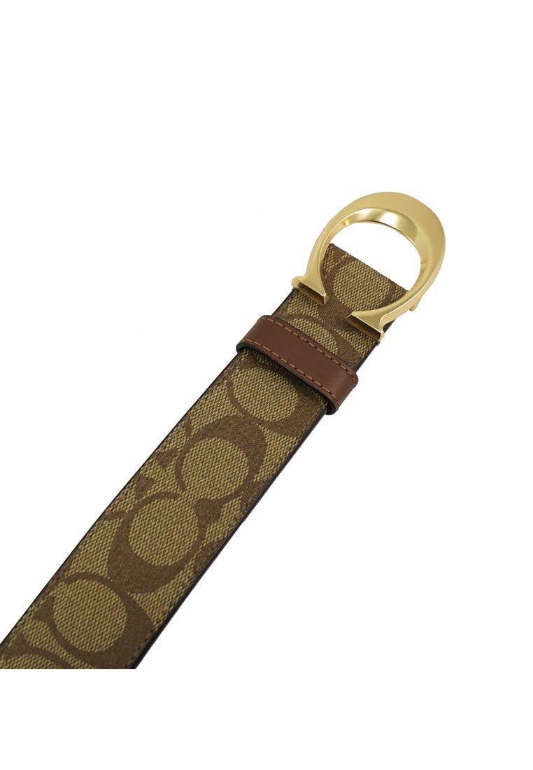 Coach Mens Signature Buckle Belt 38MM - Brown