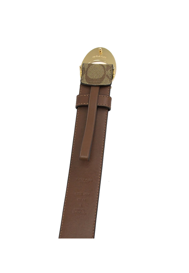 Coach Mens Signature Buckle Belt 38MM - Brown