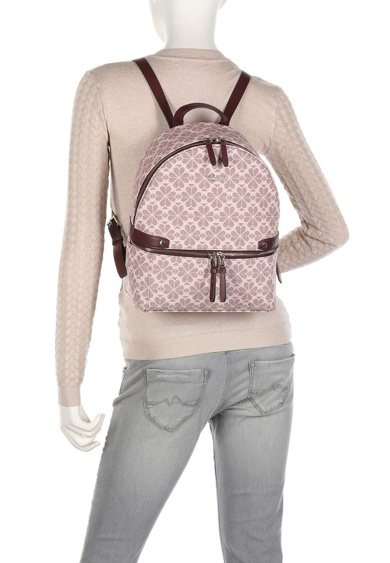 Kate Spade Spade Flower Coated Canvas Day Pack Medium Backpack - Pink Multi