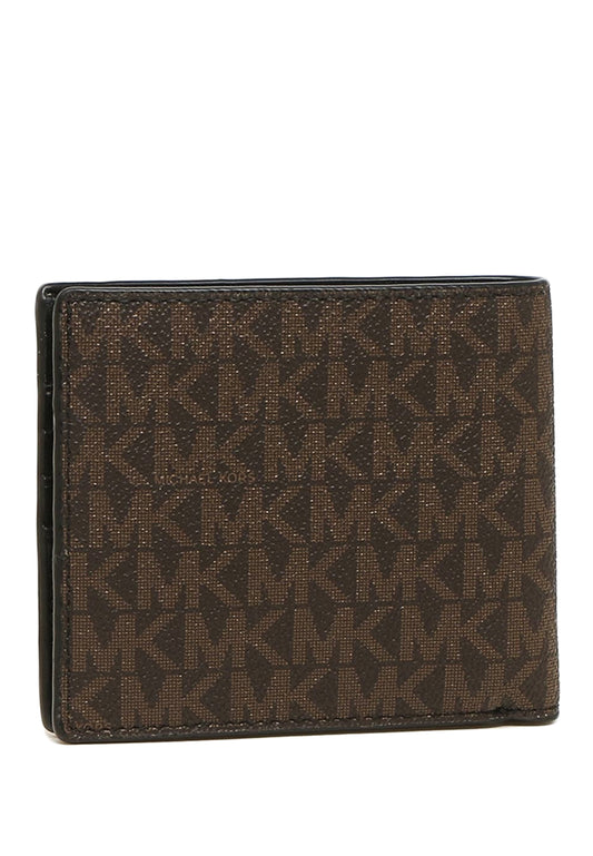 Michael Kors Mens Cooper Logo Stripe Billfold Wallet - Brown/Multi