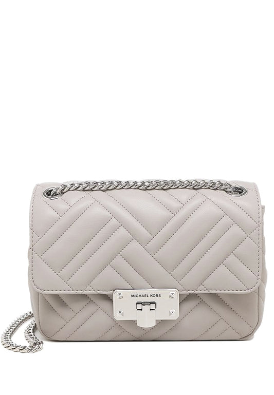 Michael Kors Peyton Medium Shoulder Flap Bag - Grey