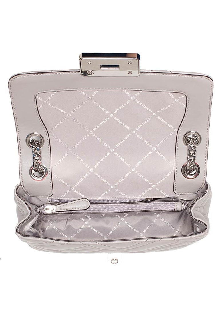 Michael Kors Peyton Medium Shoulder Flap Bag - Grey