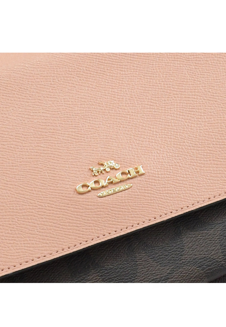 Coach Klare Crossbody In Signature Canvas - Dark Brown/Pink