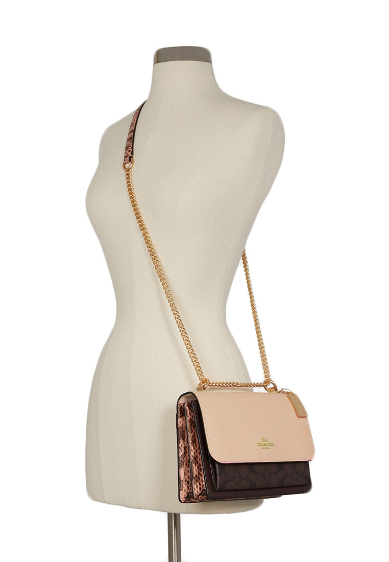 Coach Klare Crossbody In Signature Canvas - Dark Brown/Pink