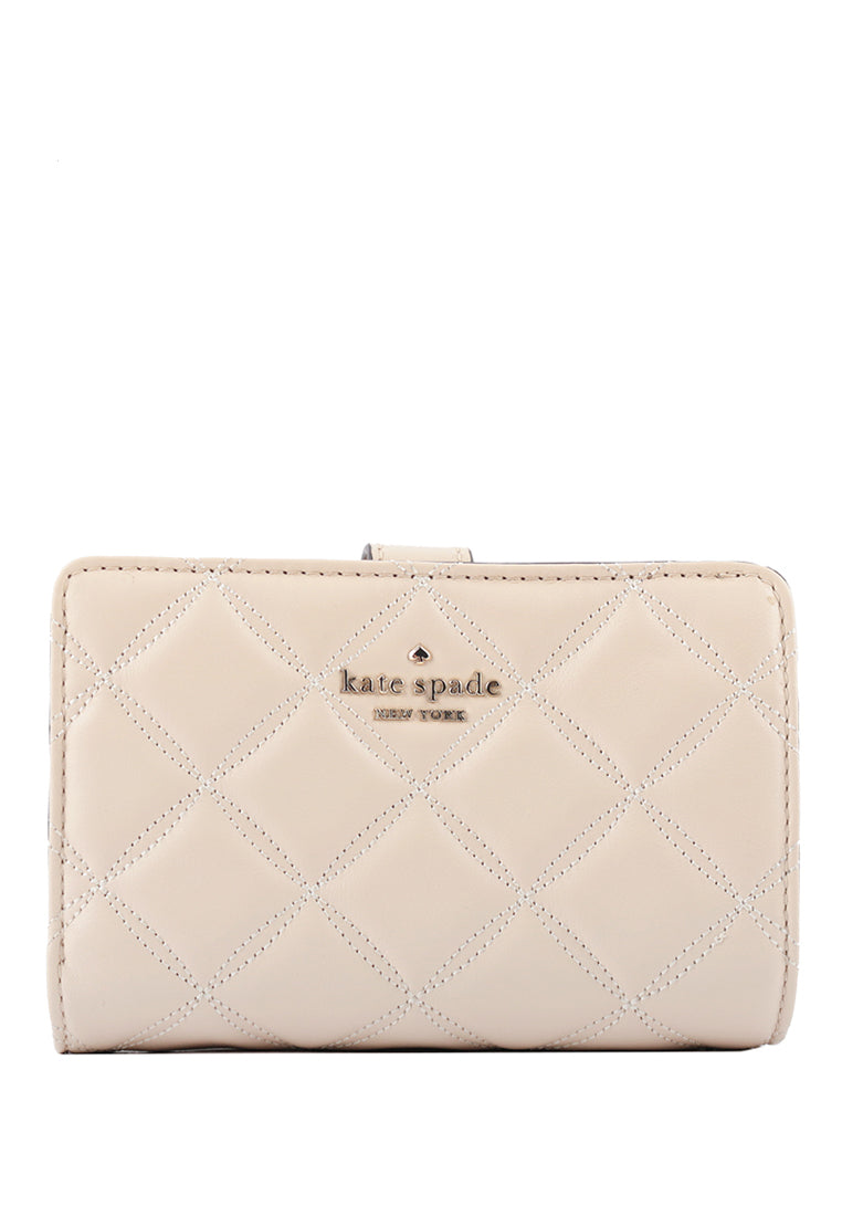 Kate Spade Natalia Medium Compact Bifold Wallet - Bare White