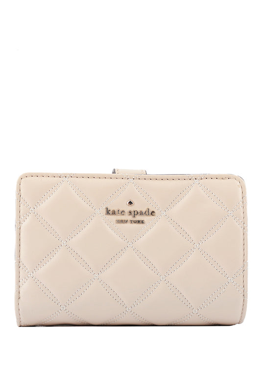 Kate Spade Natalia Medium Compact Bifold Wallet - Bare White