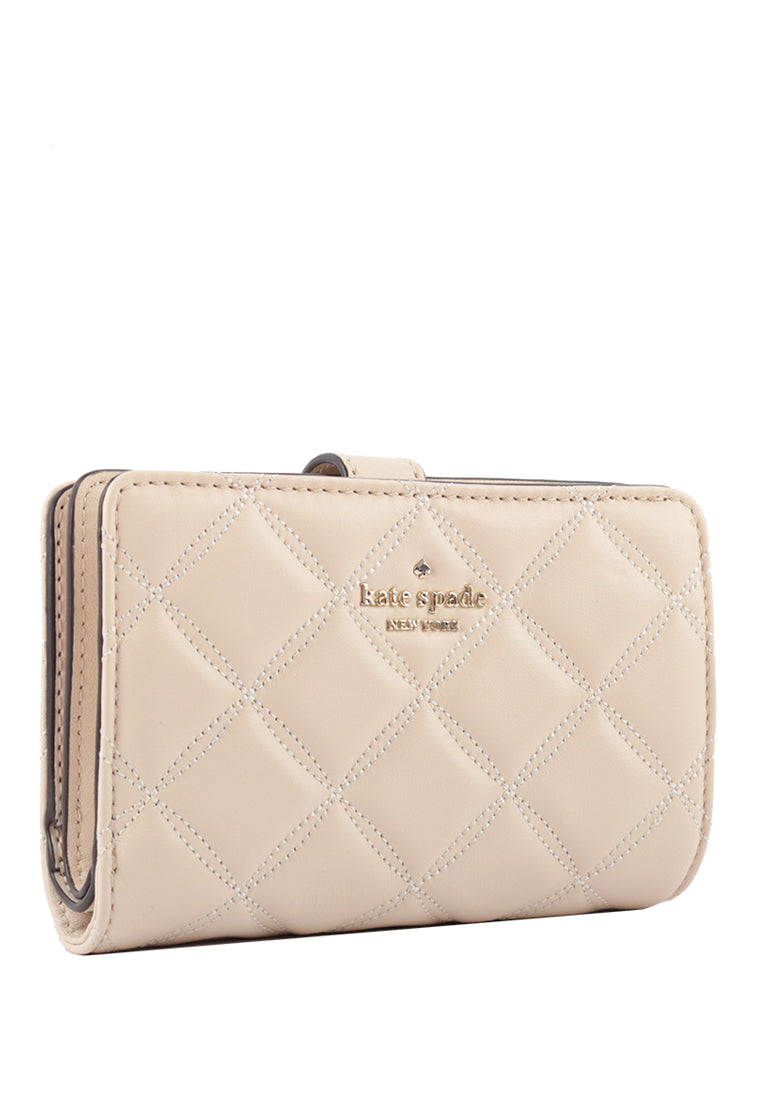Kate Spade Natalia Medium Compact Bifold Wallet - Bare White