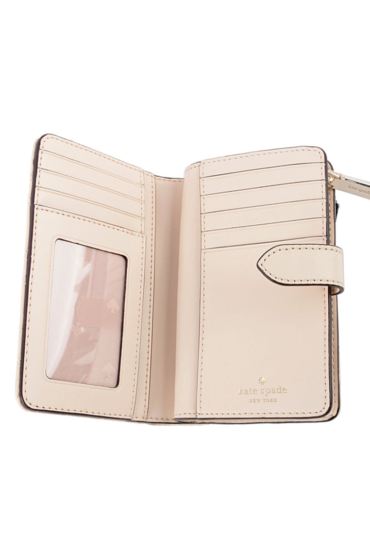 Kate Spade Natalia Medium Compact Bifold Wallet - Bare White