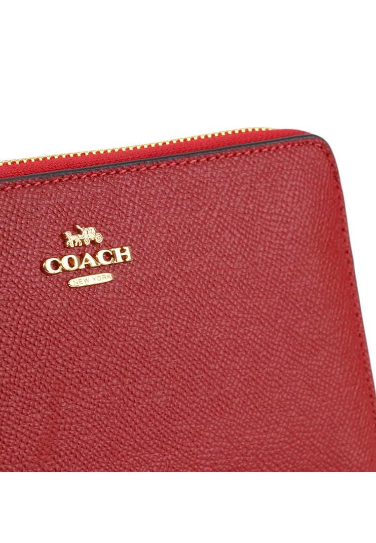 Coach Long Zip Around Wallet - True Red