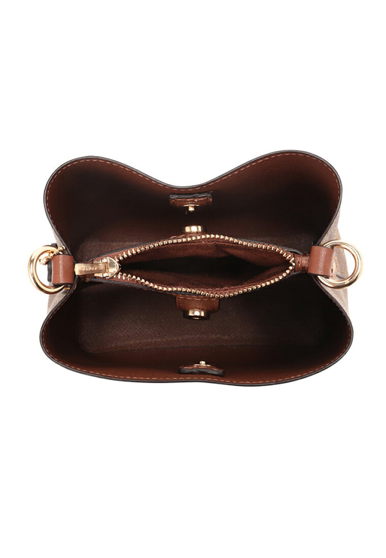 Coach Mini Town Bucket Bag In Signature Canvas With Coach Radial Rainbow - Brown