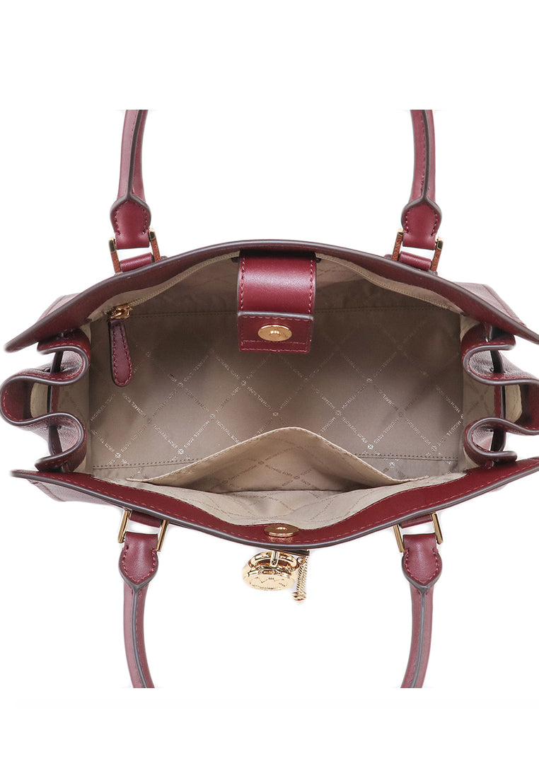 Michael Kors Hamilton Medium Satchel - Merlot