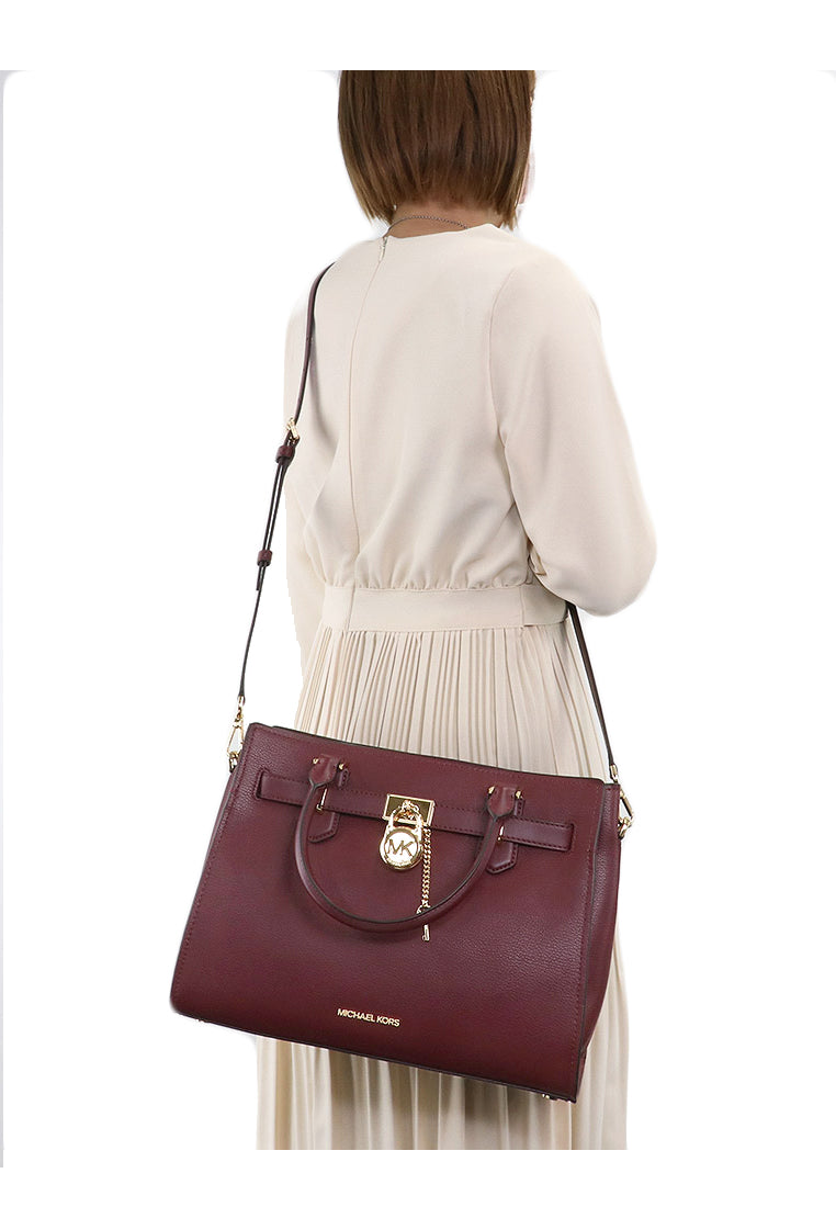 Michael Kors Hamilton Medium Satchel - Merlot