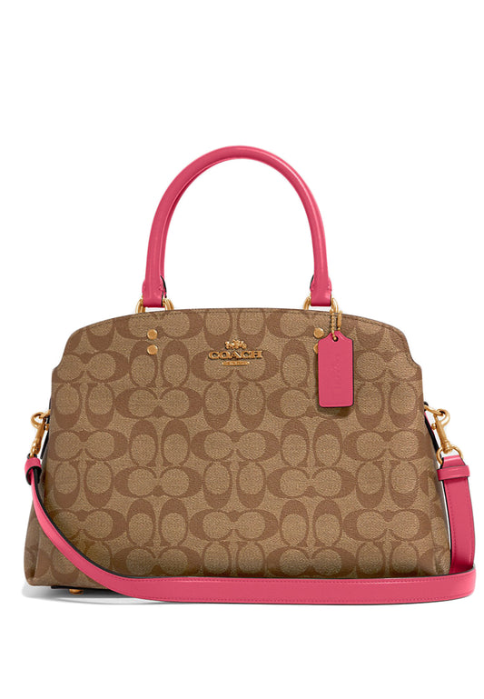 Coach Lillie Carryall In Signature Canvas - Brown/Pink