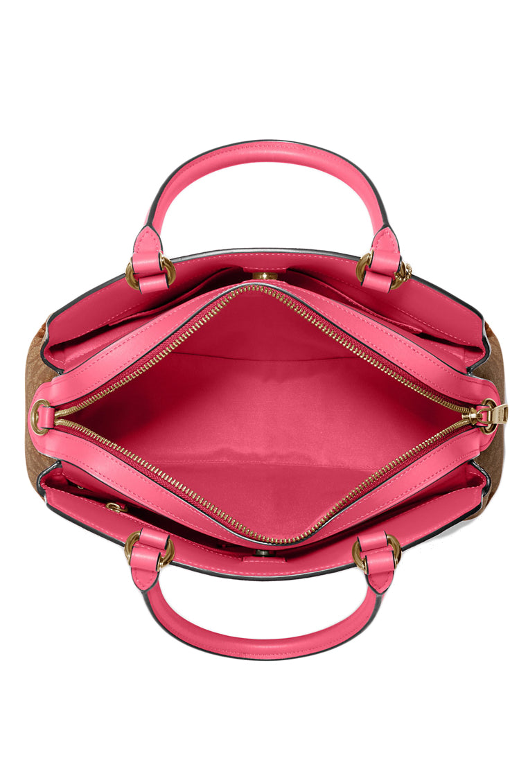 Coach Lillie Carryall In Signature Canvas - Brown/Pink