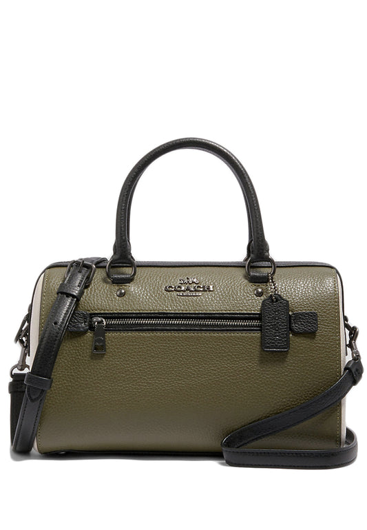 Coach Rowan Satchel In Colorblock - Kelp