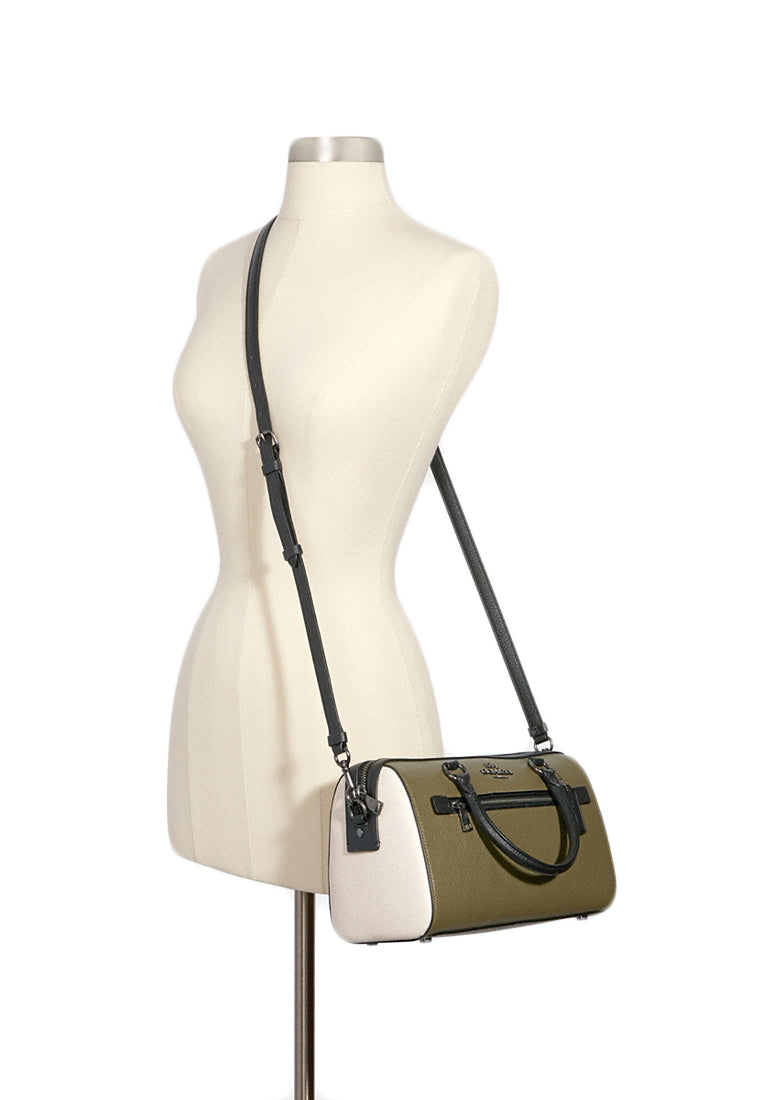Coach Rowan Satchel In Colorblock - Kelp