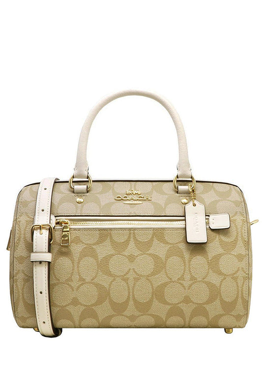 Coach Rowan Satchel In Signature Canvas - Light Brown