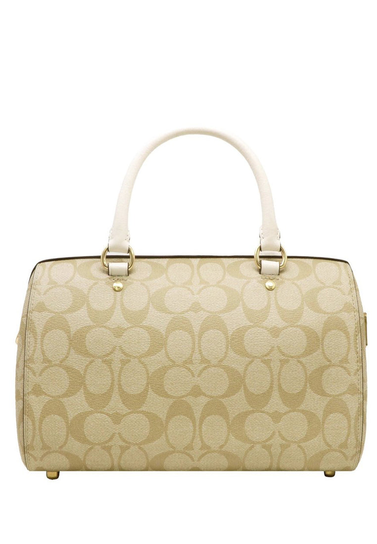 Coach Rowan Satchel In Signature Canvas - Light Brown
