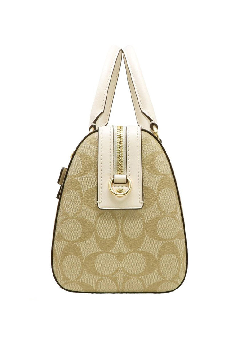 Coach Rowan Satchel In Signature Canvas - Light Brown