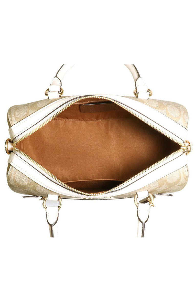 Coach Rowan Satchel In Signature Canvas - Light Brown