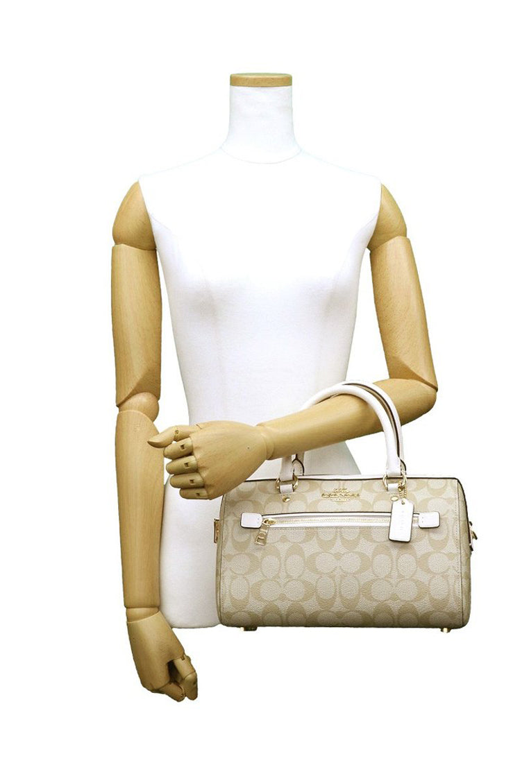 Coach Rowan Satchel In Signature Canvas - Light Brown