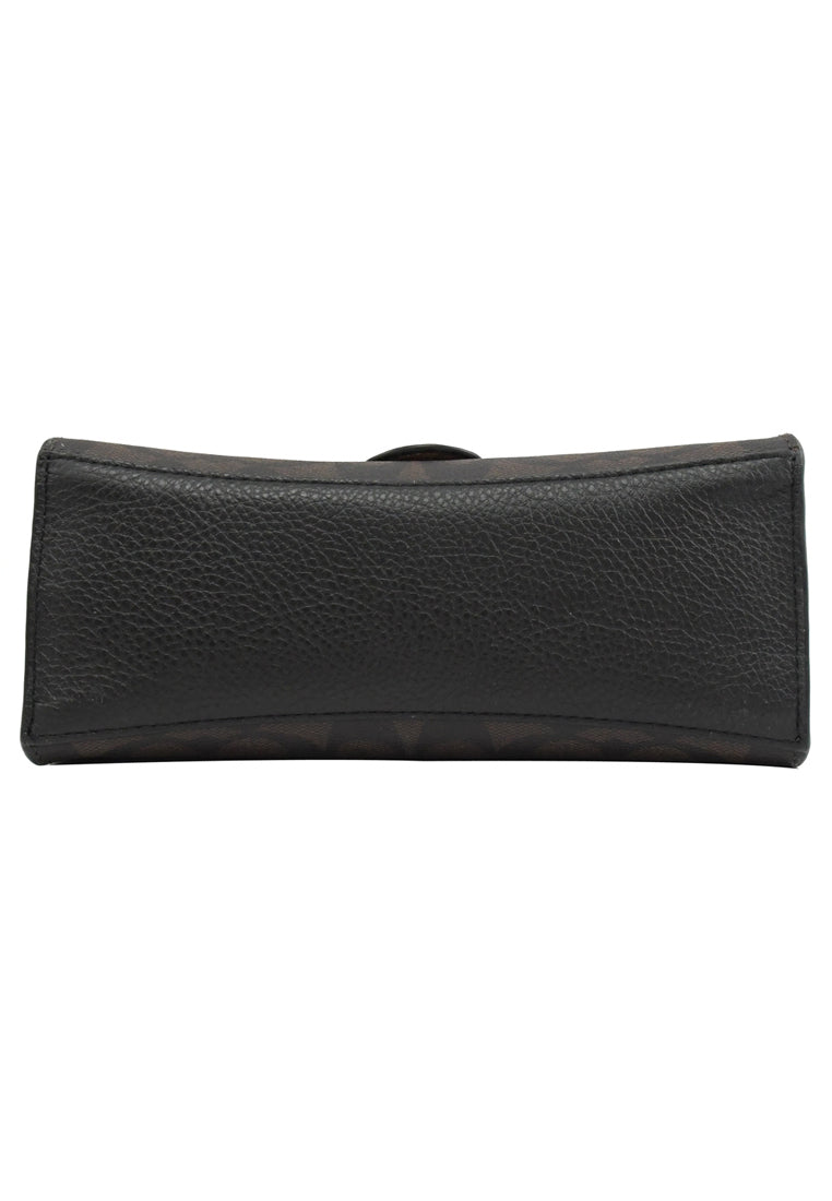 Coach Pepper Satchel In Signature Canvas - Dark Brown