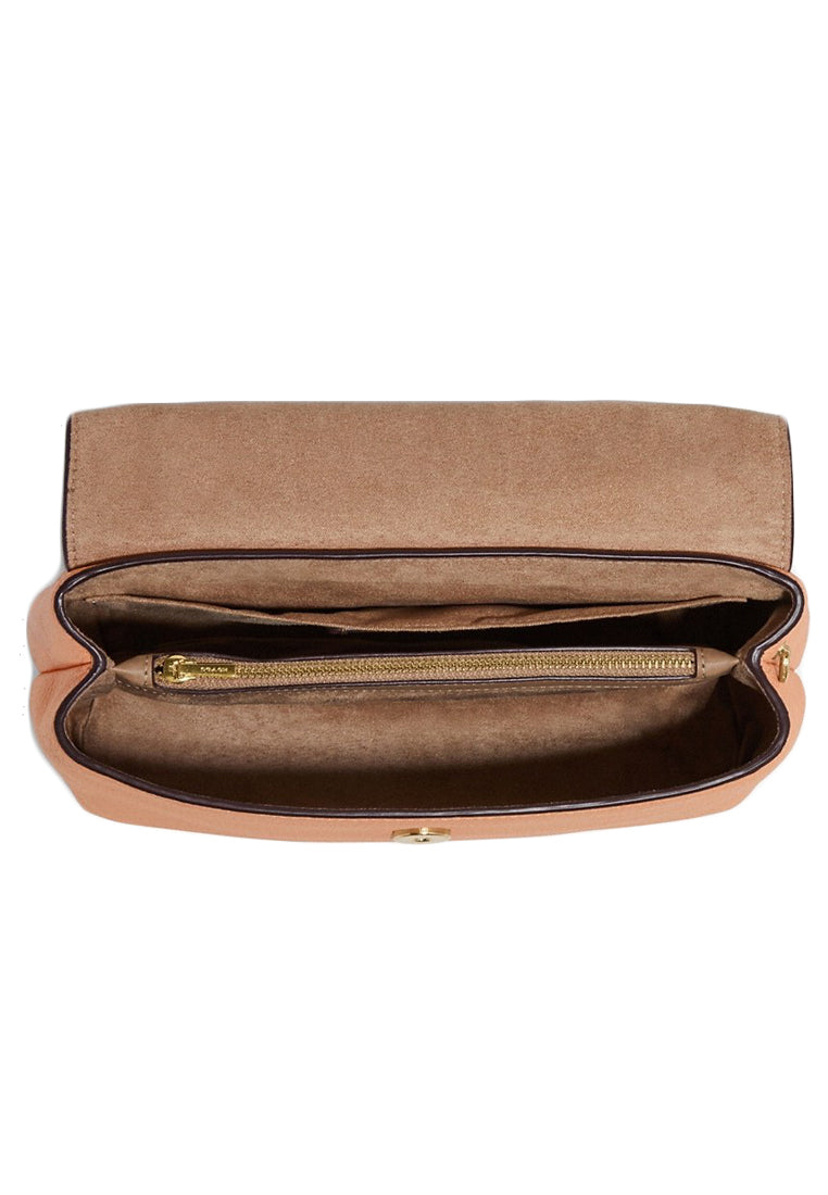 Coach Tammie Shoulder Bag In Signature Canvas With Floral Whipstitch - Faded Blush
