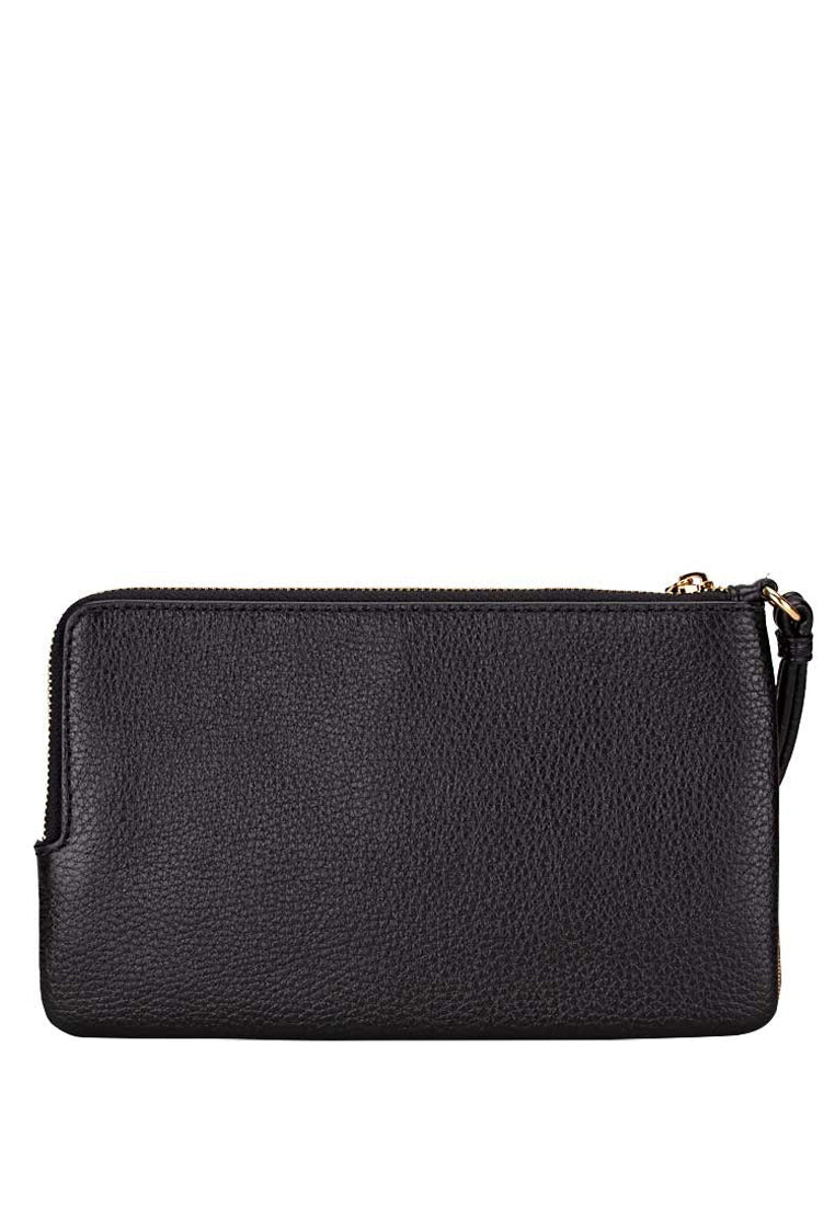 Coach Double Zip Wallet In Signature Canvas- Brown/Black