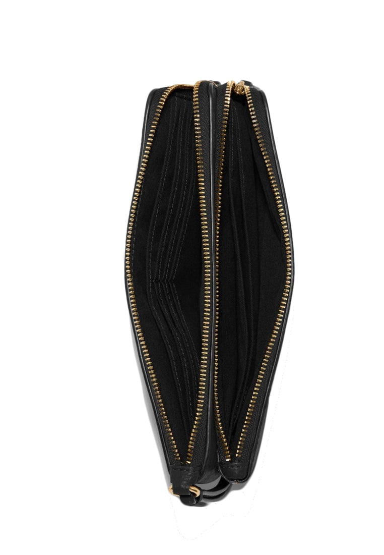 Coach Double Zip Wallet In Signature Canvas- Brown/Black